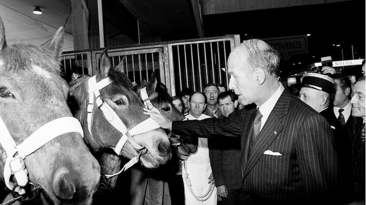 Valéry Giscard d’Estaing au Salon de l’agriculture 3 mars 1975