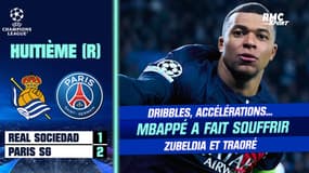 Real Sociedad 1-2 PSG : hormis son doublé, Mbappé a surtout mis au supplice Zubeldia et Traoré