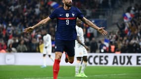 Olivier Giroud a lancé les Bleus vert un succès serré contre la Côte d'Ivoire en match amical au Vélodrome, le 25 mars 2022 