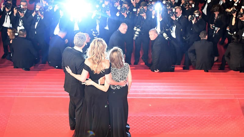Le tapis rouge et les célèbres marches du Festival de Cannes -  Antonin Thuilllier - AFP
