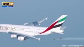 Un vol en jet pack aux côtés d’un Airbus A380 