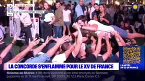 Coupe de monde de rugby: le XV de France enflamme la Concorde pour son deuxième match