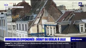 Immeubles effondrés à Lille: le déblai a commencé
