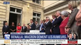 "Alexandre Benalla n'a jamais détenu le code nucléaire", ironise Emmanuel Macron en démentant les rumeurs