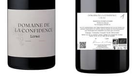 Le nouvelle étiquetage des bouteilles de vin du « Domaine de la Confidence » réalisé par la plateforme Letiket. 