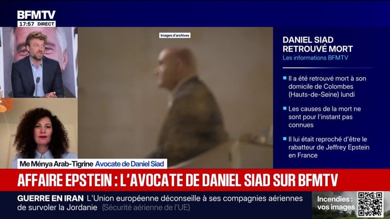 Mort de Daniel Siad: "Il n'a jamais été question d'idées noires", affirme son avocate Ménya Arab-Tigrine