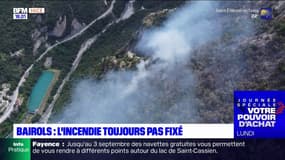 Alpes-Maritimes: l'incendie du massif de Bairols toujours pas fixé