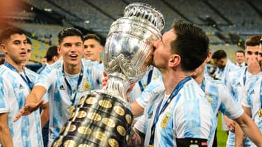 Lionel Messi, vainqueur de la Copa America en 2021 avec l'Argentine