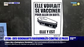 Lyon : des soignants rassemblés contre le pass sanitaire