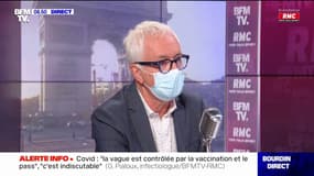 Pr Gilles Pialoux: "On peut faire en même temps" la dose de rappel contre le Covid-19 et le vaccin contre la grippe "et on peut le différer de 15 jours"