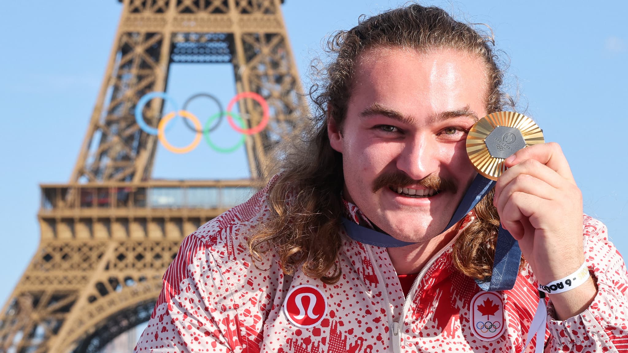 Ethan Katzberg aux Jeux olympiques de Paris le 6 août 2024
