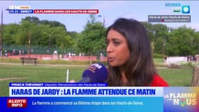 Prisca Thévenot, députée des Hauts-de-Seine, vante l'accessibilité du haras de Jardy et assure que le pays est prêt pour les JO de Paris 2024