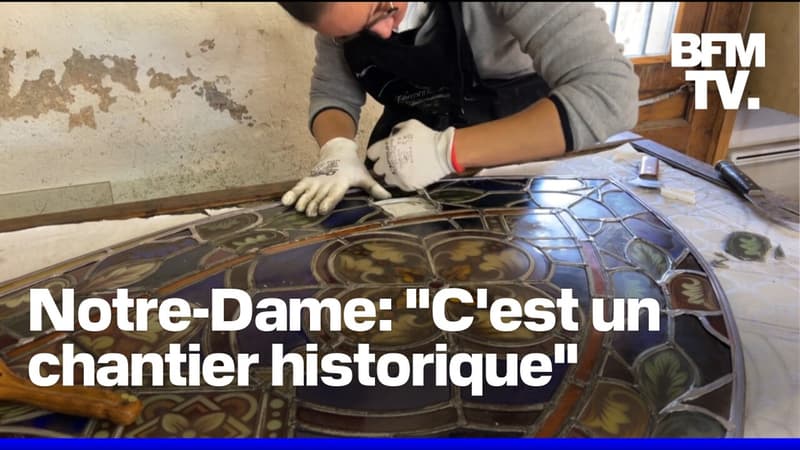 Vitraux, portails...Des artisans nous racontent leur travail de reconstruction de Notre-Dame