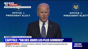 Joe Biden sur le Capitole: Donald Trump "a déclenché ces attaques contre notre démocratie"