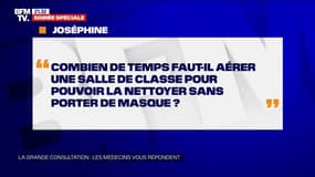 Combien de temps faut-il aérer une salle de classe pour pouvoir la nettoyer sans porter de masque ?