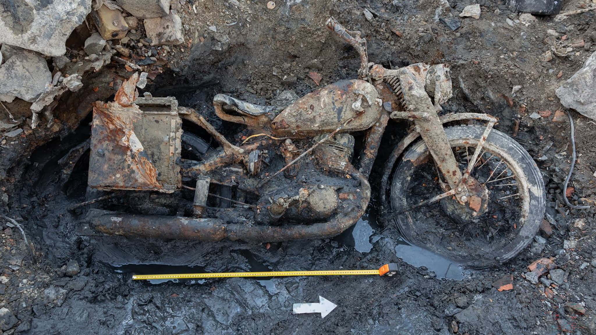 Moto militaire allemande de la Seconde guerre mondiale retrouvée dans le Danube le 7 août 2026