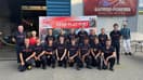 La députée Valérie Rossi aux côtés des sapeurs-pompiers du centre d'incendie et de secours d'Embrun
