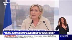 Marine Le Pen: "Nous avons rompu avec les provocations"