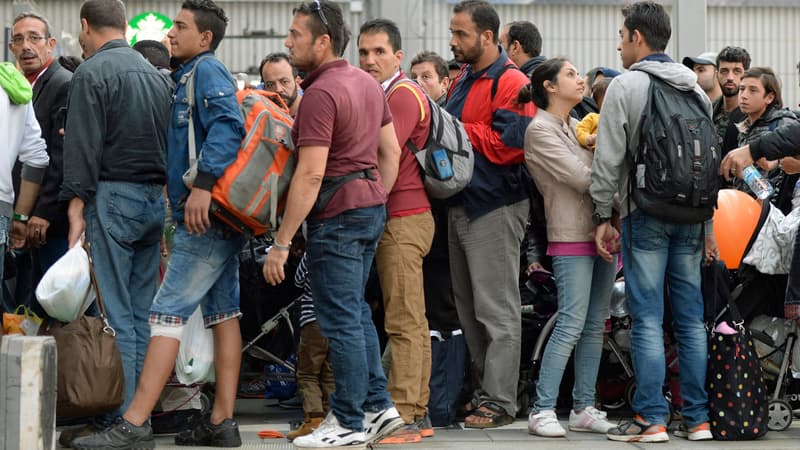 Des migrants à Munich, en Allemagne, le 13 septembre.