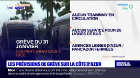 Grève du 31 janvier: les prévisions sur la Côte d'Azur