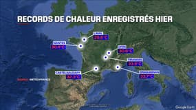 Les records de chaleur du lundi 9 octobre 2023 