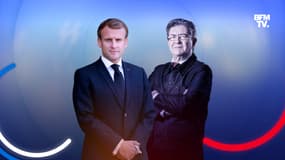 Emmanuel Macron et Jean-Luc Mélenchon.