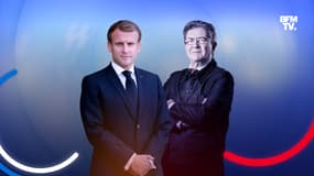 Emmanuel Macron et Jean-Luc Mélenchon.