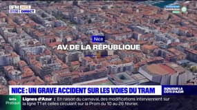 Nice: un conducteur de deux-roues grièvement blessé percuté par un automobiliste sur les voies du tram