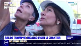 Arc de Triomphe: Anne Hidalgo visite le chantier