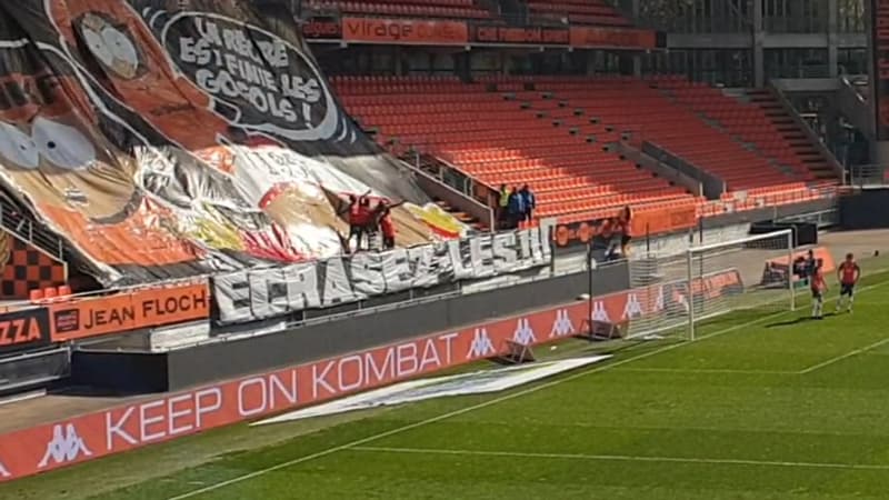 Lorient: les joueurs fêtent leur succès face à Brest en montant dans les tribunes vides