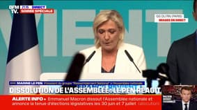 "Nous sommes prêts à exercer le pouvoir si les Français nous font confiance", déclare Marine Le Pen