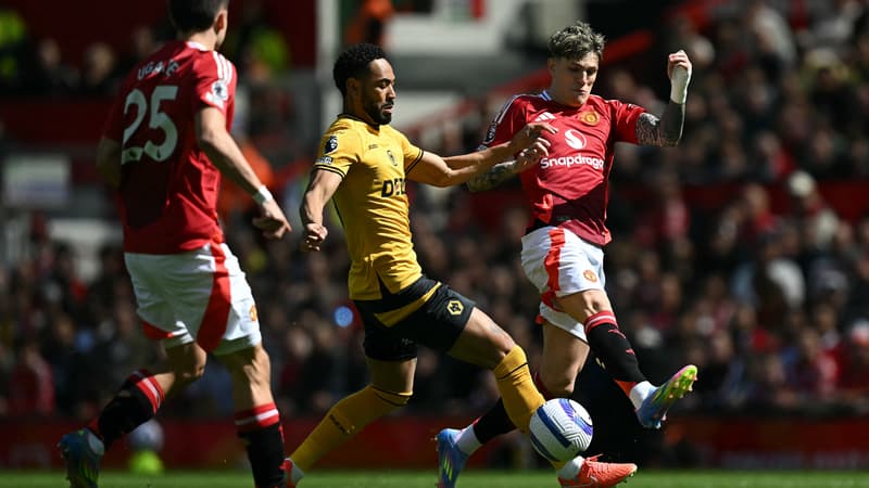 Le Brésilien, Matheus Cunha, lors de la victoire des Wolves face à Manchester United en mars 2025.