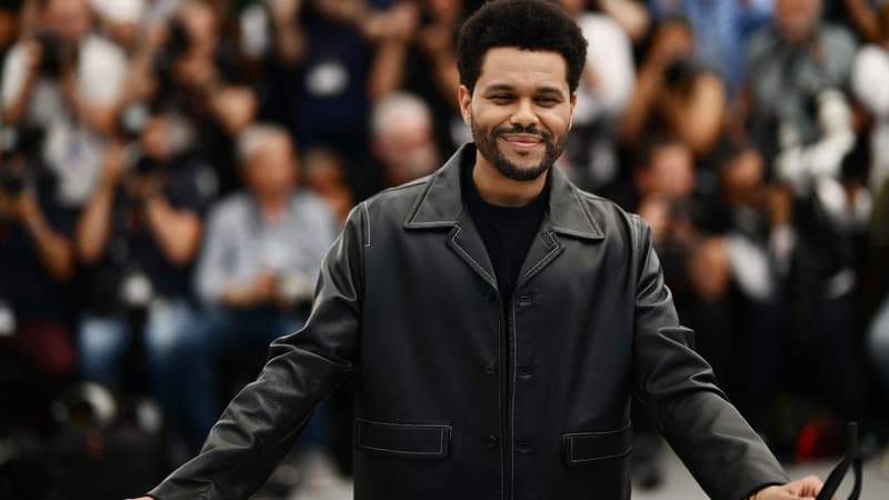 Le chanteur The Weeknd lors de la présentation de sa série "The Idol" au Festival de Cannes le 23 mai 2023.