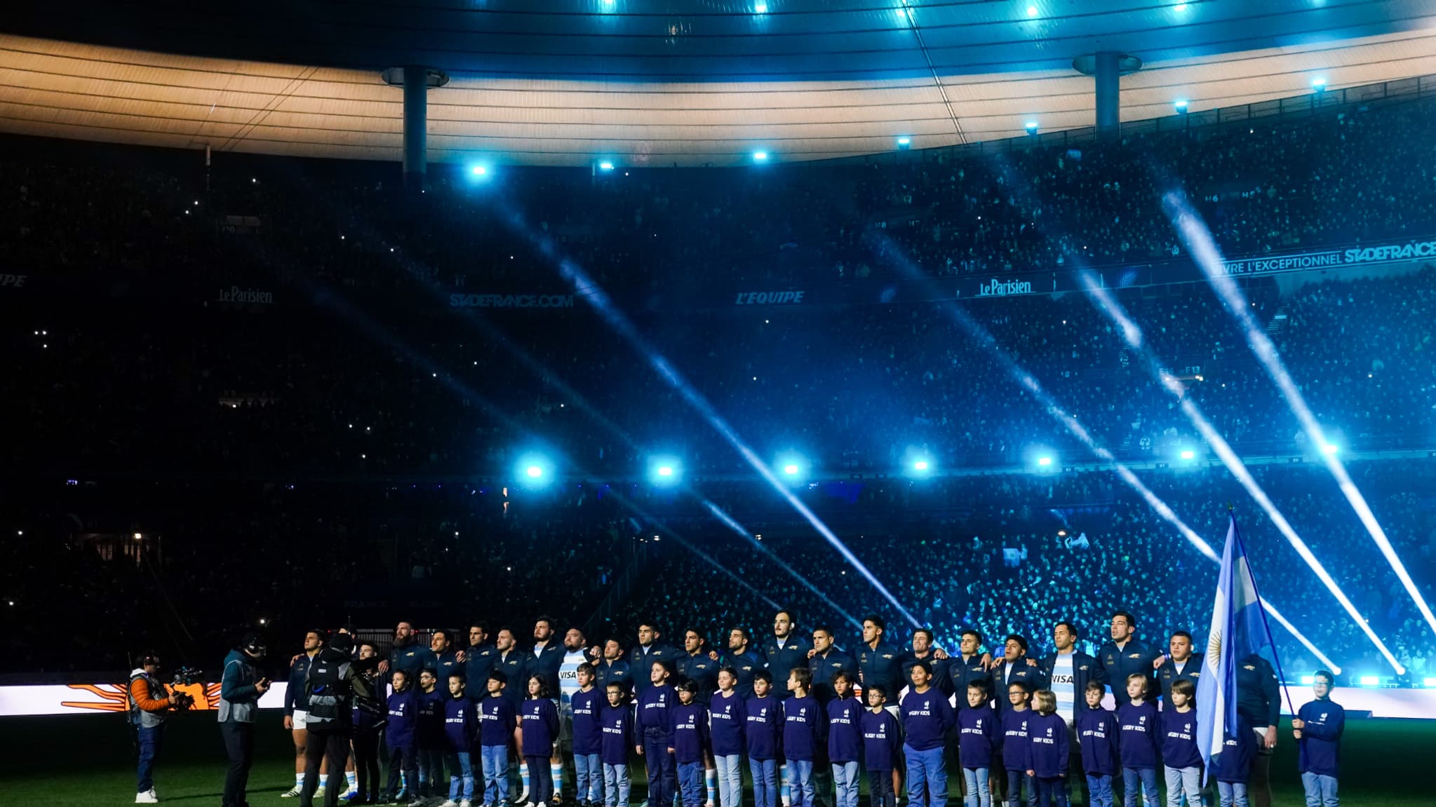 L'Argentine pendant son hymne national