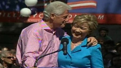Bille et Hillary Clinton, lors des primaires de 2008.