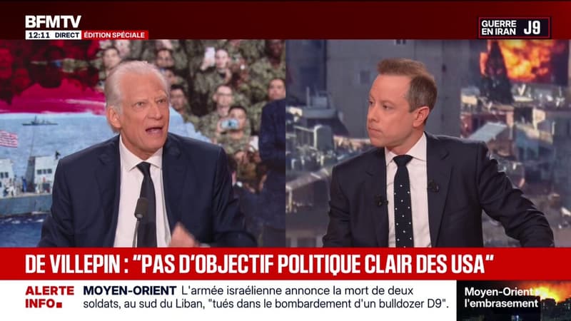 "Ni les États-Unis, ni Israël ne sont intervenus pour libérer le peuple iranien", affirme Dominique de Villepin, ancien Premier ministre