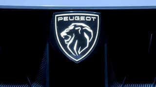 Le logo de Peugeot sur un véhicule de la marque.