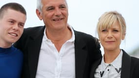 Matthieu Lucci, le réalisateur Laurent Cantet et Marina Foïs au Festival de Cannes, le 22 mai. 