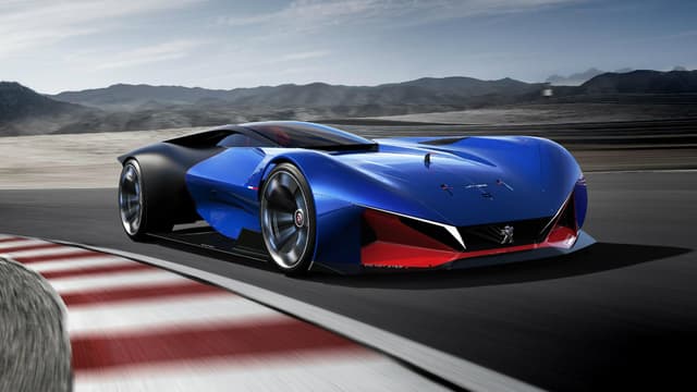Peugeot arrive avec les images d'un concept hybride absolument dingue, à ras du sol et développant plus de 500 chevaux pour un poids plume.