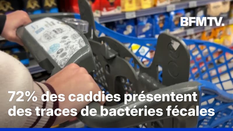 72% des caddies présentent des traces de bactéries fécalesdes traces de bactéries fécales