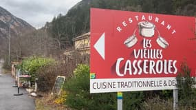 Le restaurant Les vieilles casseroles dans les Alpes-de-Haute-Provence.