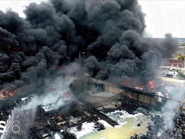 L'incendie de l'usine Lubrizol de Rouen.