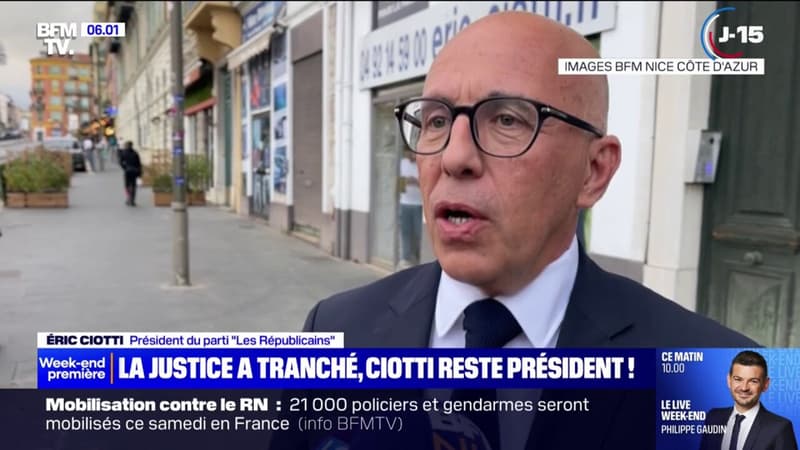 Regarder la vidéo Crise chez LR: l'exclusion d'Éric Ciotti de la présidence suspendue par la justice 