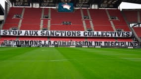 La banderole des supporters rennais pour protester contre la LFP, Rennes-Montpellier, 3 février 2024