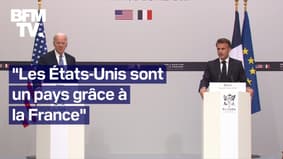 "Les États-Unis sont un pays grâce à la France": les discours conjoints d'Emmanuel Macron et Joe Biden en intégralité