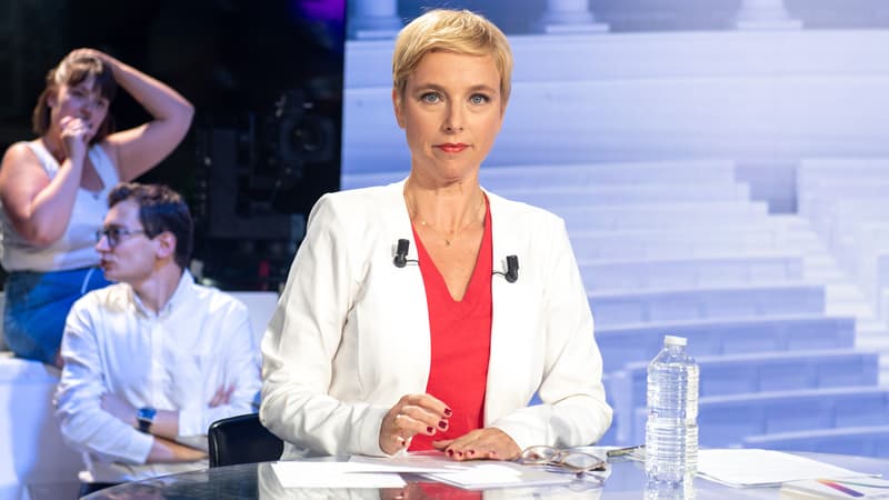 Clémentine Autain, le 16 juillet 2022 sur le plateau de BFMTV