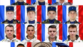 Les treize militaires français morts au Mali.