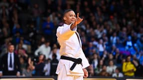 Le judoka français Maxime Gobert lors du Paris Grand Slam, 1er février 2025