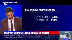 Face à l'inflation, les caddies se vident 
