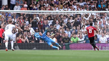 Bruno Fernandes manque un pénalty lors de Fulham-Manchester United, le 24 août 2025.